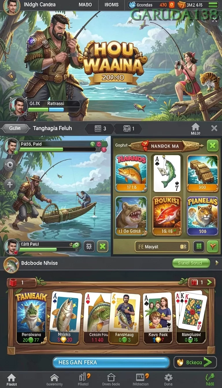 Cuplikan layar UPDATES — menu navigasi